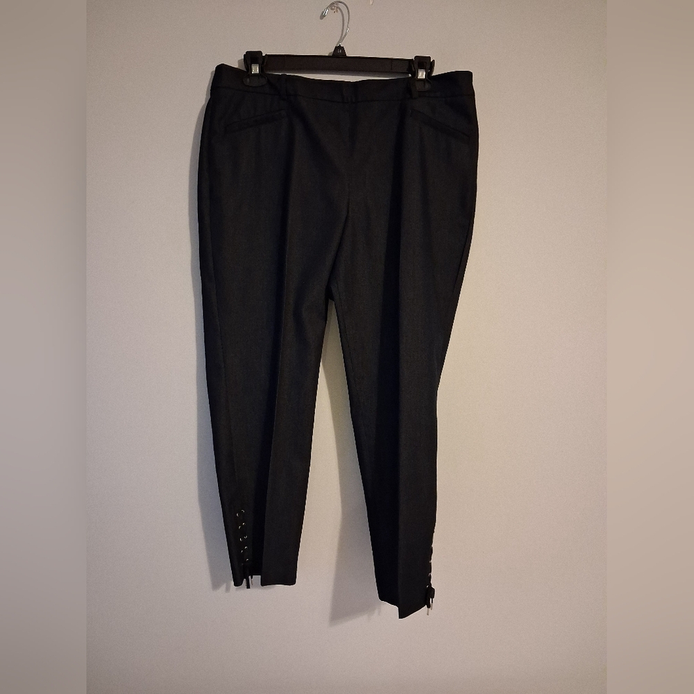 Talbots Darkwash Trousers  With Lace Hem Size 16